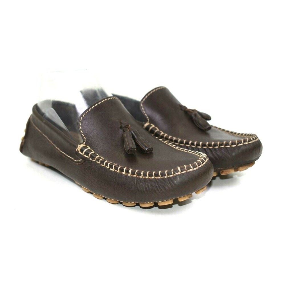 Papo d'Anjo Womens Brown‎ Leather Driving Loafers Moc Toe Shoes Size 6 US, 36 EU